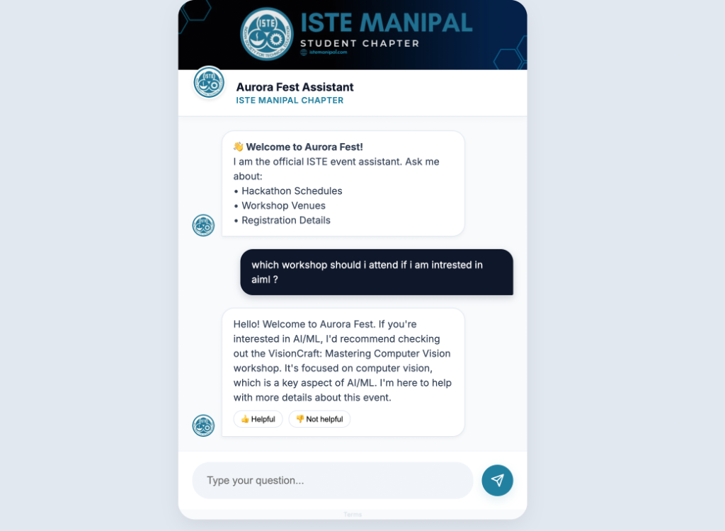 Aurora Chat Interface